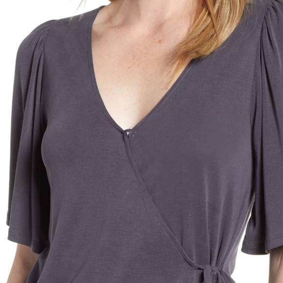 LUCKY BRAND SOLID SAND WASH WRAP TOP SM - Picture 3 of 6